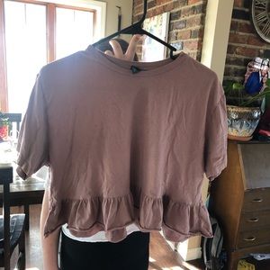 Wild Fable tee with cute ruffle hem.